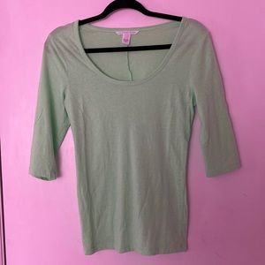 Victoria’s Secret 3/4 Sleeve Bright Green T Shirt